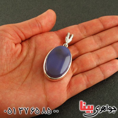 گردنبند عقیق یمنی کبود درشت فاخر خاص _کد:2195