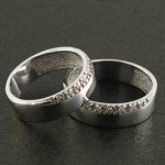 ست حلقه ازدواج با روکش پلاتین _کد:15850
