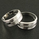 ست حلقه ازدواج با روکش پلاتین _کد:15854