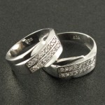 ست حلقه ازدواج روکش پلاتین _کد:15861