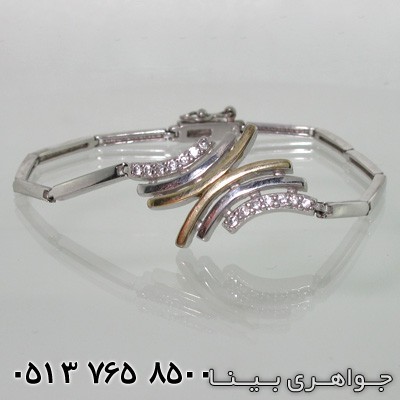 دستبند دورنگ ضربدری