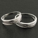 ست حلقه ازدواج روکش پلاتین _کد:15863