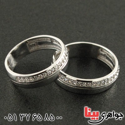 ست حلقه ازدواج با روکش پلاتین _کد:15872 ست حلقه ازدواج با روکش پلاتین _کد:15872