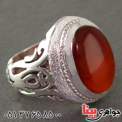 انگشتر عقیق یمنی درشت مردانه خاص فاخر _کد:2208