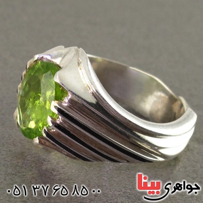 انگشتر زبرجد مردانه مدل سیمیل _کد:2217