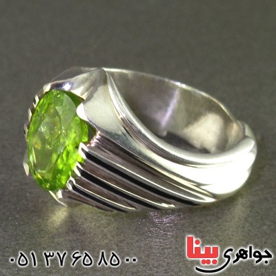 انگشتر زبرجد مردانه مدل سیمیل _کد:2217