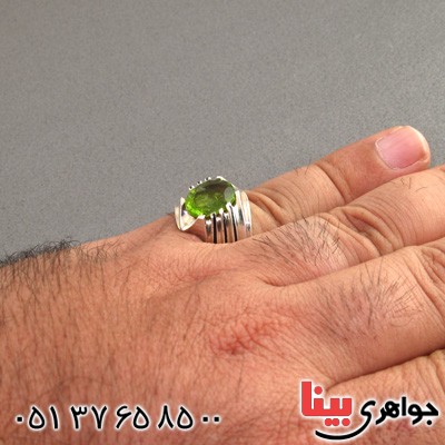 انگشتر زبرجد مردانه مدل سیمیل _کد:2217