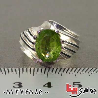انگشتر زبرجد مردانه مدل سیمیل _کد:2217