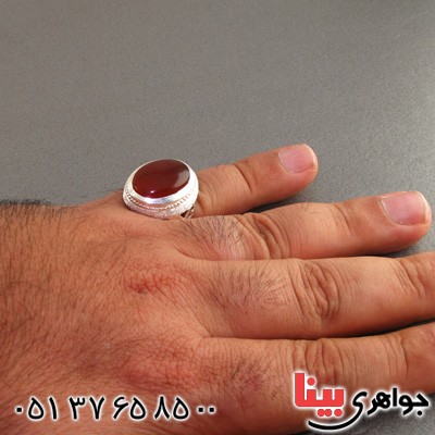انگشتر عقیق یمنی درشت مردانه بسیار عالی فاخر _کد:2218