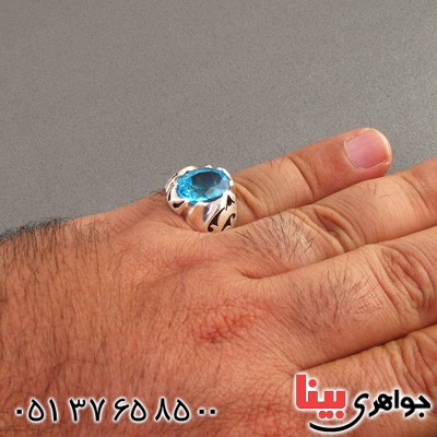 انگشتر توپاز لندنی مردانه تک _کد:2222