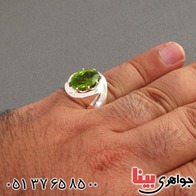 انگشتر زبرجد درشت مردانه فاخر _کد:2230
