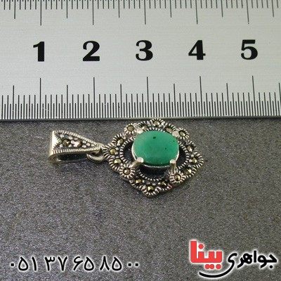 گردنبند زمرد و حدید مارکازیت درجه یک _کد:15905