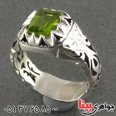 انگشتر زبرجد مردانه بسیار زلال دیپلمات _کد:2259