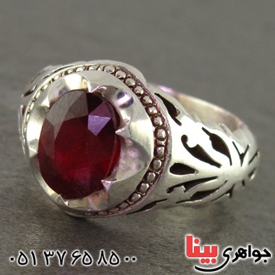 انگشتر یاقوت سرخ مردانه بسیار عالی درشت فاخر _کد:2274