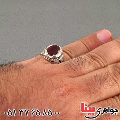 انگشتر یاقوت سرخ مردانه بسیار عالی درشت فاخر _کد:2274