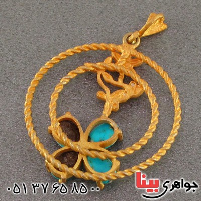 گردنبند فیروزه نیشابوری زنانه بسیارعالی زیرخاکی _کد:2295