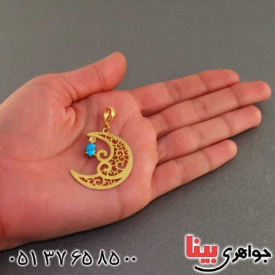 گردنبند فیروزه نیشابوری زنانه عالی تک _کد:15968