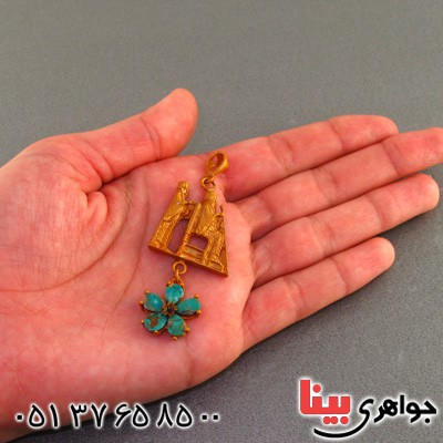 گردنبند فیروزه نیشابوری هخامنش زیر خاکی زنانه _کد:15980