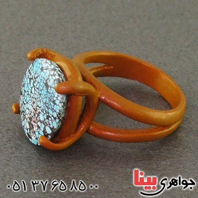 انگشتر فیروزه نیشابوری درشت زنانه خاص و تک _کد:15983