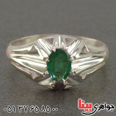 انگشتر زمرد زلال خوشرنگ _کد:16065