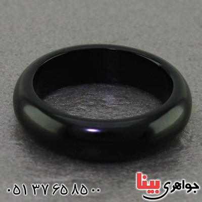 انگشتر عقیق سیاه (اونیکس) رینگی ساده _کد:16067