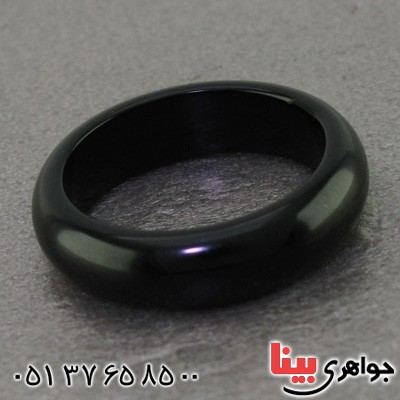 انگشتر عقیق سیاه (اونیکس) رینگی ساده _کد:16067