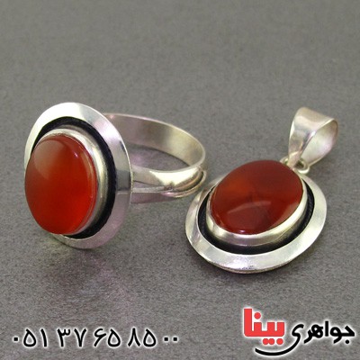 سرویس عقیق یمنی درشت با حرز امام جواد _کد:2337