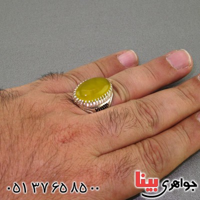 انگشتر عقیق شرف الشمس مردانه درشت بسیار عالی فاخر _کد:2356