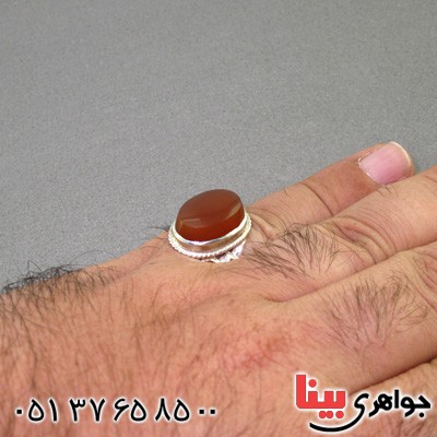 انگشتر عقیق یمنی مردانه خاص _کد:16129