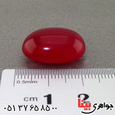 نگین انگشتر عقیق قرمز با رنگ ناب _کد:16134