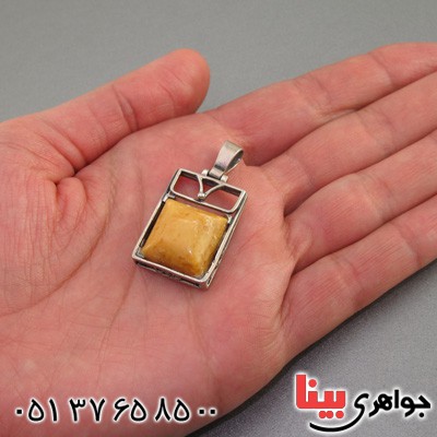 گردنبند کهربا بولونی قدیمی درجه یک خوشرنگ _کد:2361