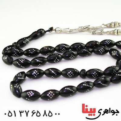 تسبیح یسر 33 دانه ای نقره کوب دانه هلی _کد:2362