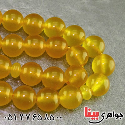 تسبیح عقیق شرف الشمس 33 دانه ای درجه یک _کد:16147