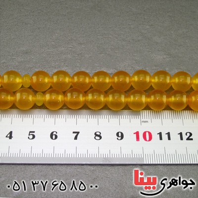تسبیح عقیق شرف الشمس 33 دانه ای درجه یک _کد:16147