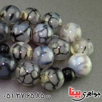 تسبیح عقیق شجری 33 دانه ای درشت خوش طرح _کد:16151
