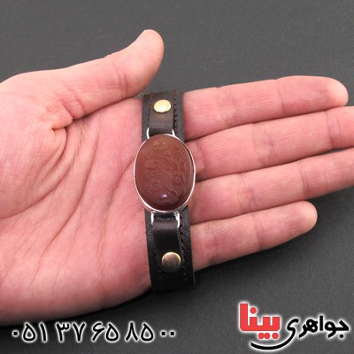 دستبند عقیق قرمز با حکاکی یا رقیه _کد:16153