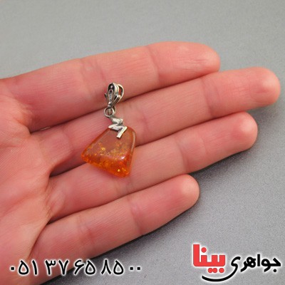 گردنبند کهربا بولونی قدیمی خوش نقش _کد:16154