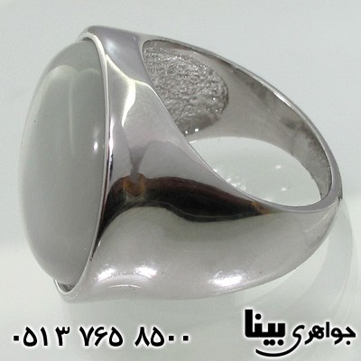 انگشتر سنگ ماه (مون استون) دایره درشت