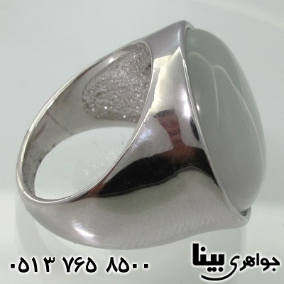 انگشتر سنگ ماه (مون استون) دایره درشت