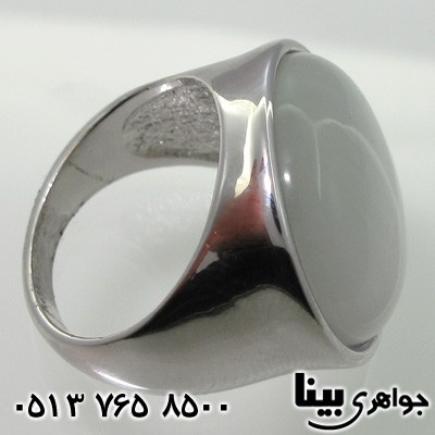 انگشتر سنگ ماه (مون استون) دایره درشت