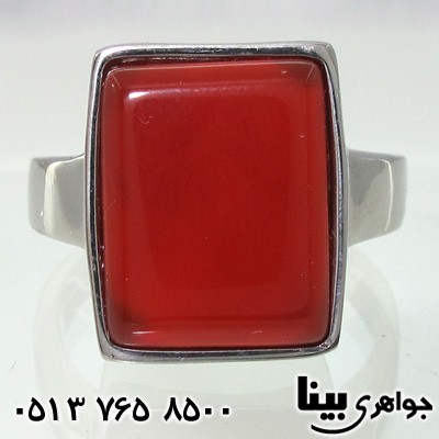 انگشتر عقیق مستطیلی ساده