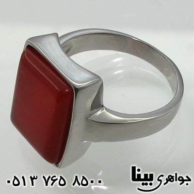 انگشتر عقیق مستطیلی ساده
