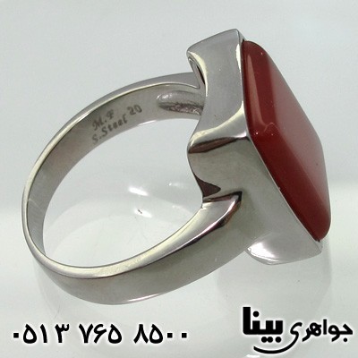 انگشتر عقیق مستطیلی ساده
