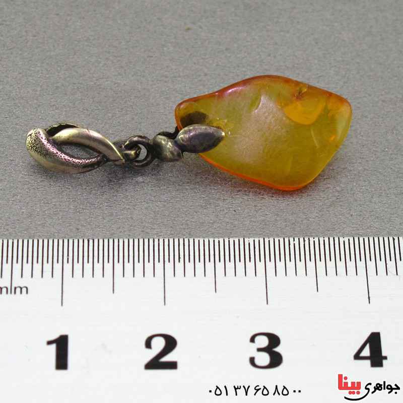 گردنبند کهربا بولونی قدیمی خوش طرح _کد:16256