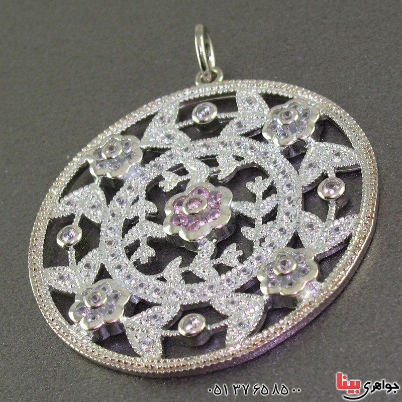 گردنبند الماس فاخر مانی زنانه طرح بوستان _کد:2389