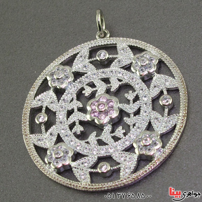 گردنبند الماس فاخر مانی زنانه طرح بوستان _کد:2389