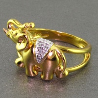 انگشتر الماس مانی زنانه فیل نشان خاص 