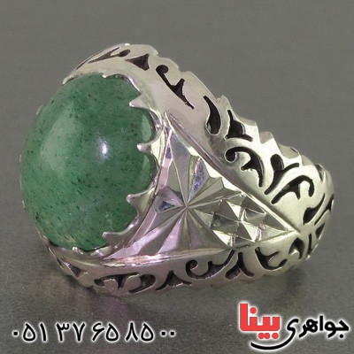 انگشتر زمرد دامله مردانه درشت عالی فاخر _کد:2419