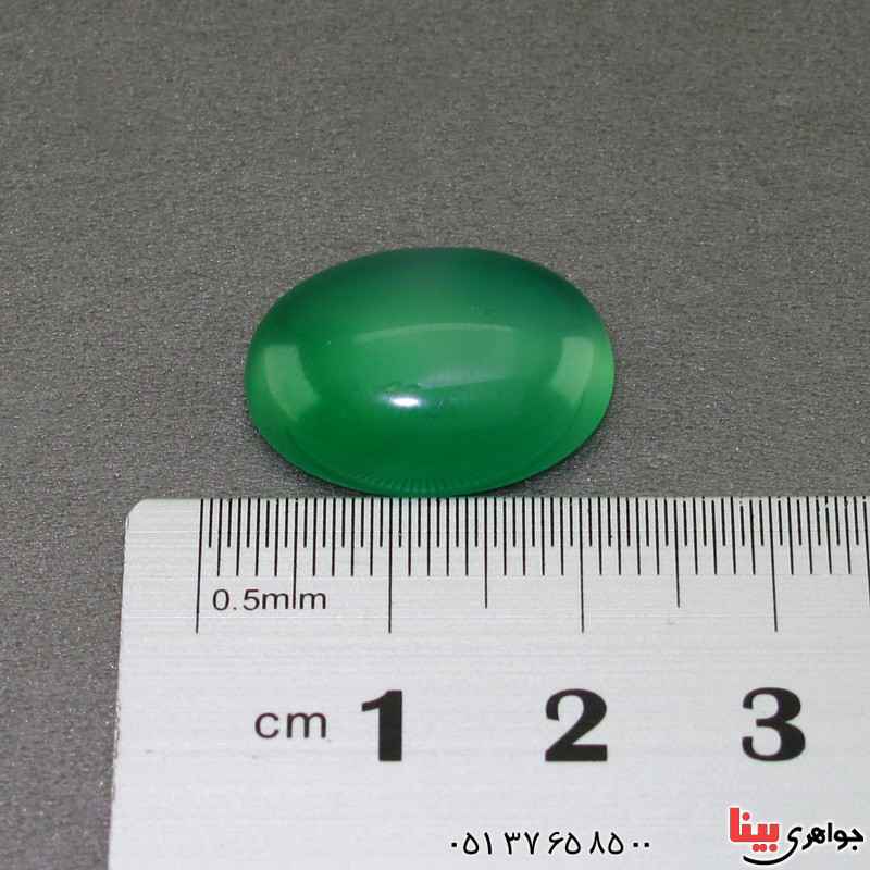 نگین انگشتر عقیق سبز لامپی درشت عالی _کد:16395