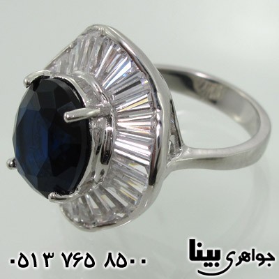 انگشتر یاقوت کبود سنتاتیک باگت ریلی